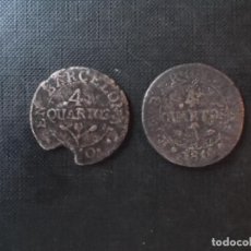 Monedas de España: 2 MONEDAS DE 4 QUARTOS BARCELONA 1810-1814 FERNANDO VII. Lote 251858605