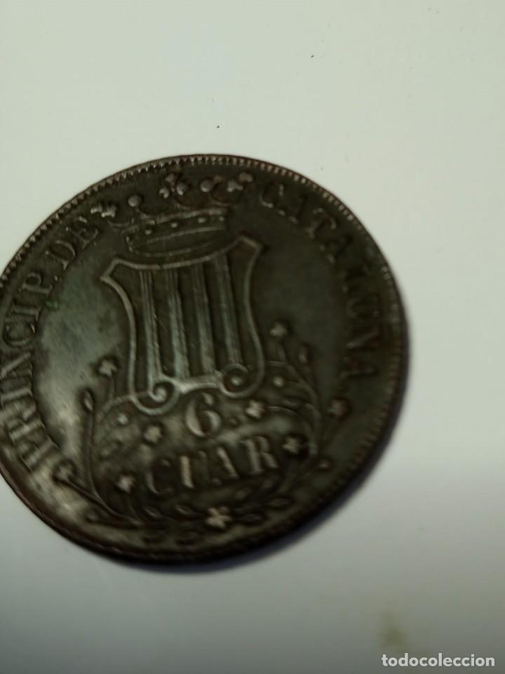 Monedas de Espa&ntilde;a: 6 Quartos Isabel II 1841 Barcelona - Foto 2