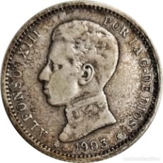 Monedas de España: ESPAÑA. 1 PESETA DE 1903, S.M. V. (ALFONSO XIII). ESTRELLAS LEGIBLES. KM# 721. (131).. Lote 252513565