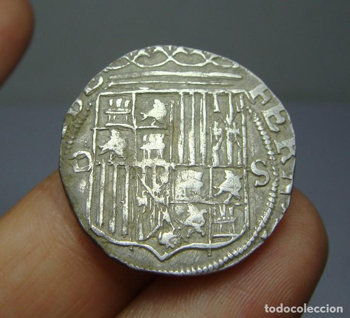 Monedas de Espa&ntilde;a: 1 Real. Plata. RRCC. Sevilla - Foto 2