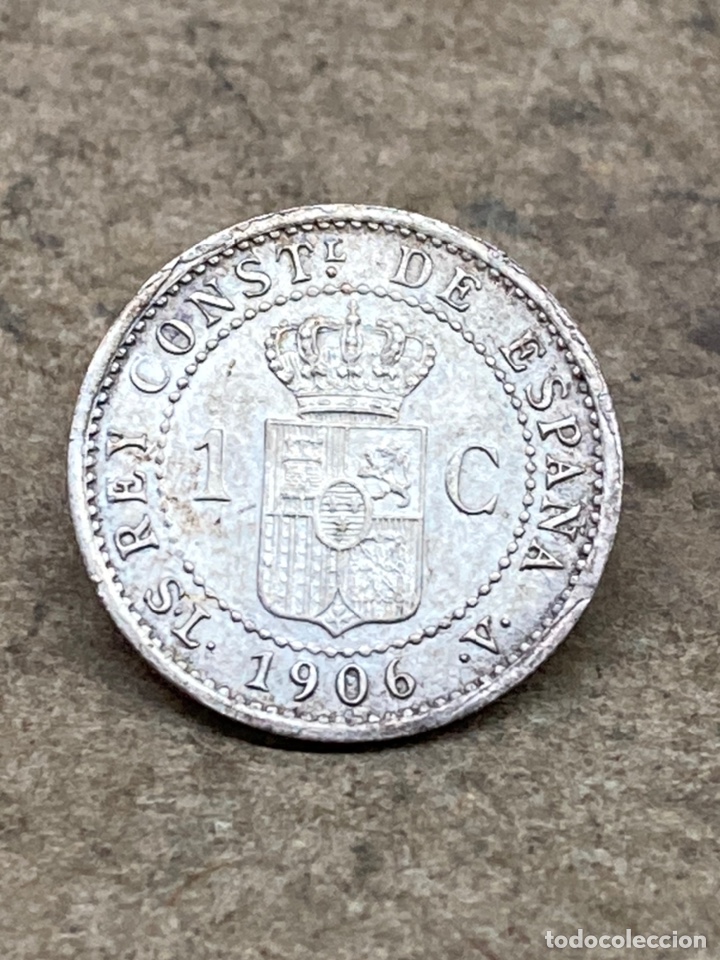 Monedas de Espa&ntilde;a: Moneda de 1 c&eacute;ntimo 1906 - Foto 1