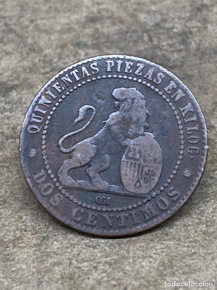 Monedas de Espa&ntilde;a: Moneda de 2 c&eacute;ntimos 1870 - Foto 1