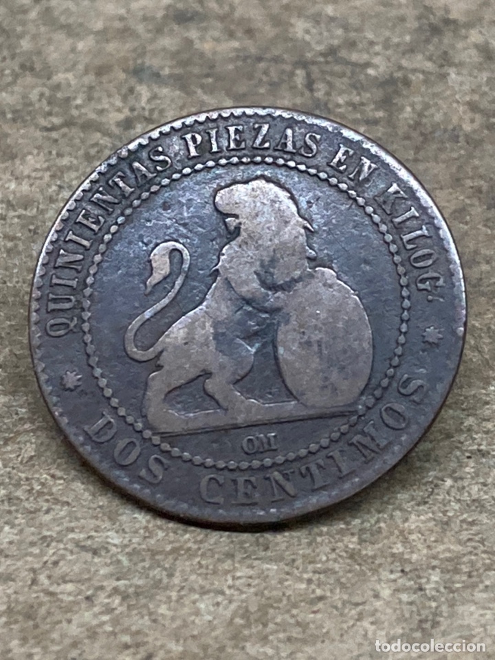 Monedas de Espa&ntilde;a: Moneda de 2 c&eacute;ntimos 1870 - Foto 2