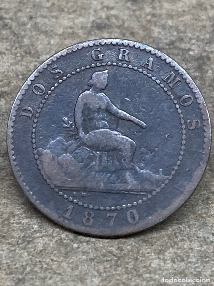 Monedas de Espa&ntilde;a: Moneda de 2 c&eacute;ntimos 1870 - Foto 1