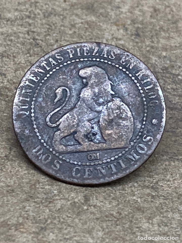 Monedas de Espa&ntilde;a: Moneda de dos c&eacute;ntimos 1870 - Foto 1