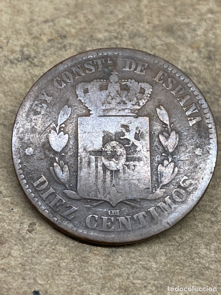 Monedas de Espa&ntilde;a: Moneda diez c&eacute;ntimos 1879 - Foto 2