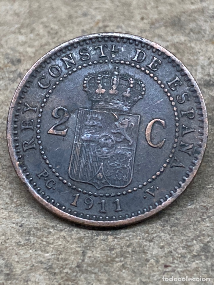 Monedas de Espa&ntilde;a: Moneda de 2 c&eacute;ntimos 1911 - Foto 1