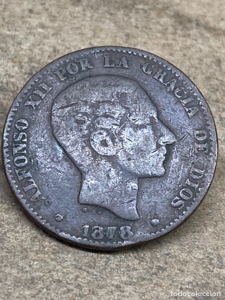 Monedas de Espa&ntilde;a: Moneda 5 c&eacute;ntimos 1878 - Foto 2
