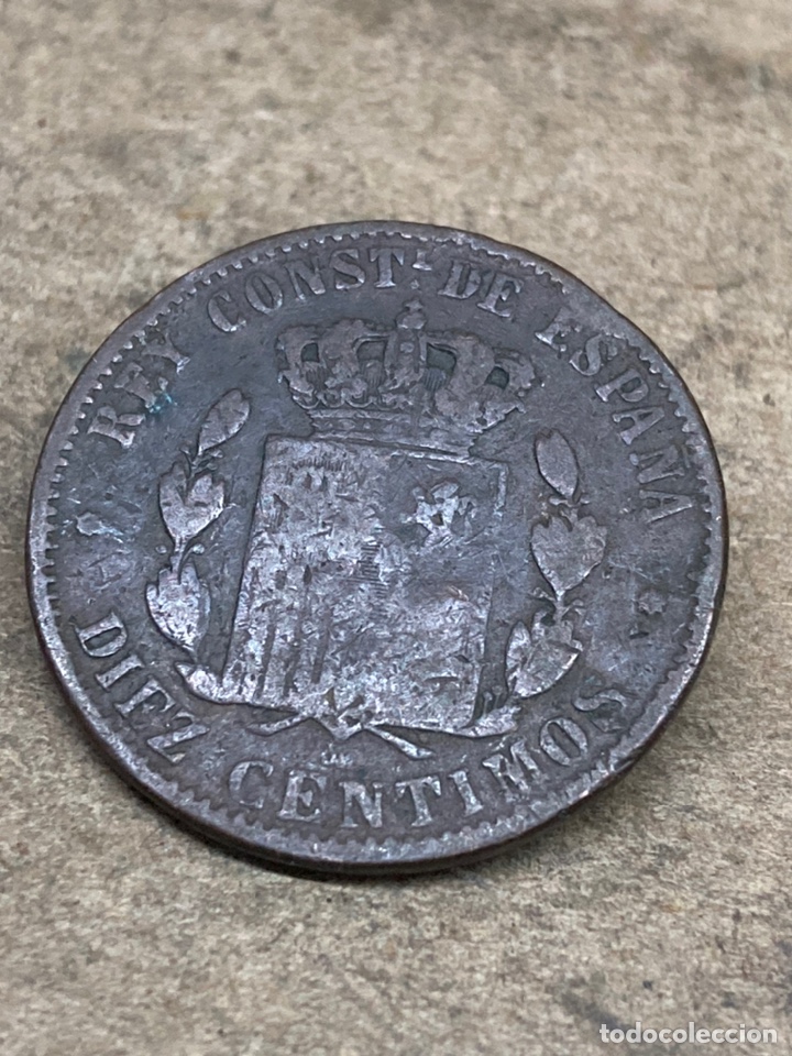 Monedas de Espa&ntilde;a: Moneda diez c&eacute;ntimos 1878 - Foto 2