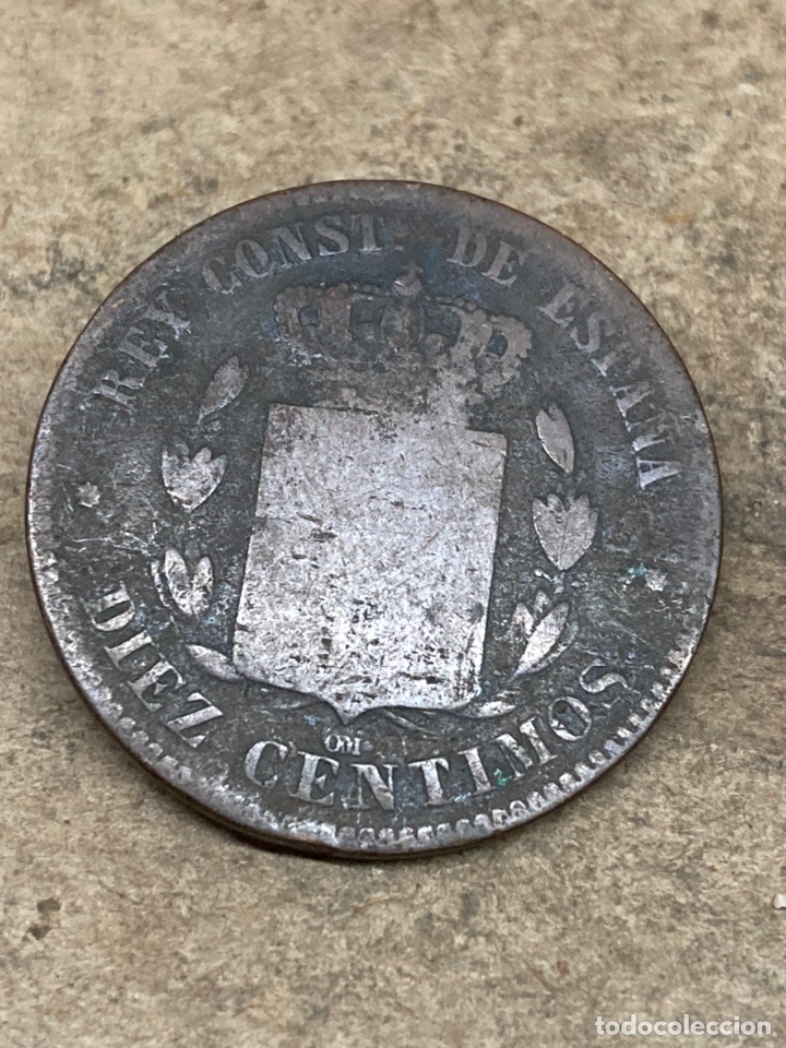 Monedas de Espa&ntilde;a: Moneda de 10 c&eacute;ntimos 1879 - Foto 2
