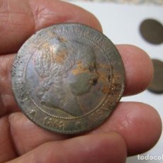 Monedas de España: MONEDA DE 5 CÉNTIMOS DE ESCUDO DE ISABEL II DE 1868 (BARCELONA) COSPEL GRUESO, CON ERROR. Lote 255026920