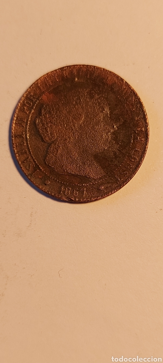 Monedas de Espa&ntilde;a: MONEDA 2 1/2 CENTIMO ESCUDO ISABEL II 1867 OM. COBRE - Foto 1