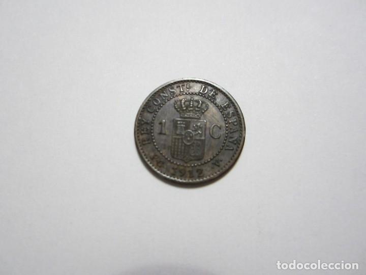Monedas de Espa&ntilde;a: moneda de 1 c&eacute;ntimo de 1912*2 de Alfonso XIII - Foto 2