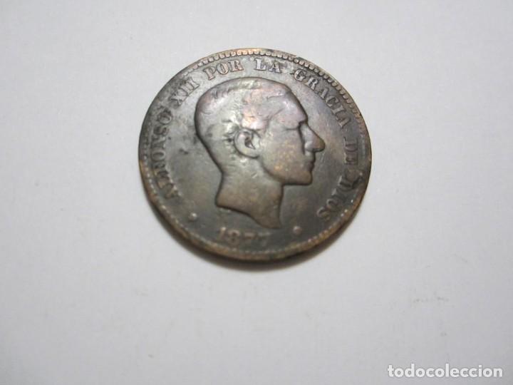 Monedas de Espa&ntilde;a: moneda de 10 c&eacute;ntimos de 1877 de Alfonso XII - Foto 1