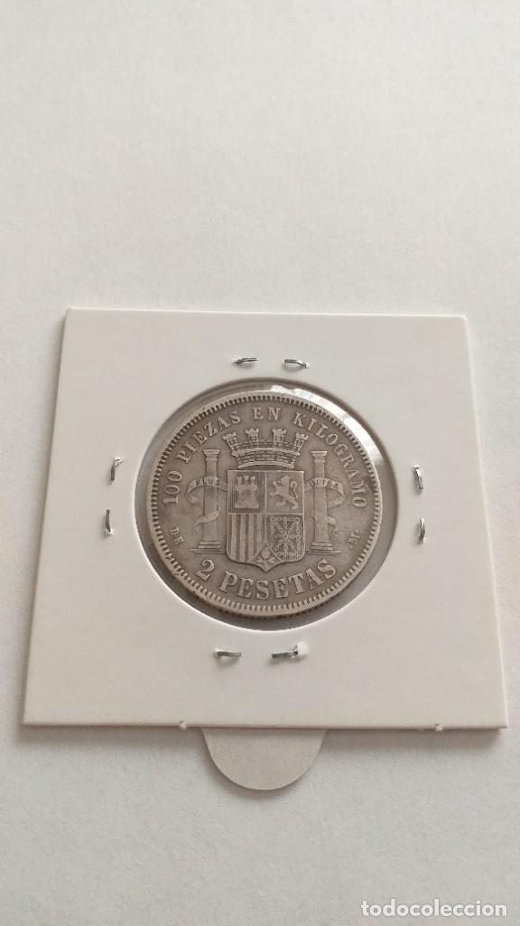 Monedas de Espa&ntilde;a: 2 PESETAS 1870-75 DE M GOBIERNO PROVISIONAL - Foto 4