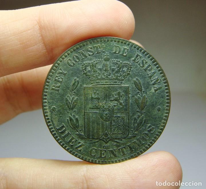 Monedas de Espa&ntilde;a: 10 C&eacute;ntimos. Alfonso XII. 1877. EBC++ - Foto 2