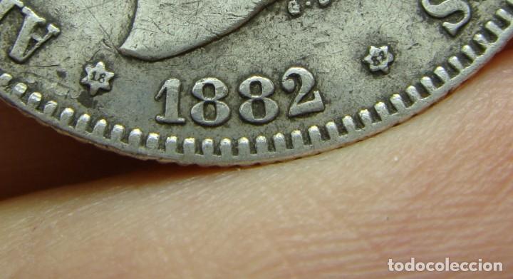 Monedas de Espa&ntilde;a: 2 Pesetas. Plata. Alfonso XII. 1882 - Foto 3