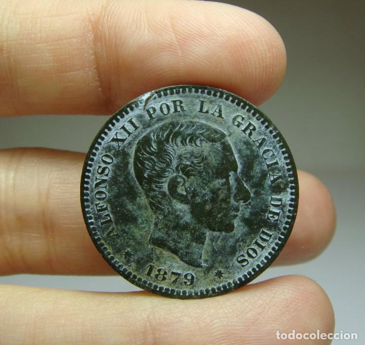 Monedas de Espa&ntilde;a: 5 c&eacute;ntimos de Cobre. Alfonso XII. 1879. EBC+ - Foto 1