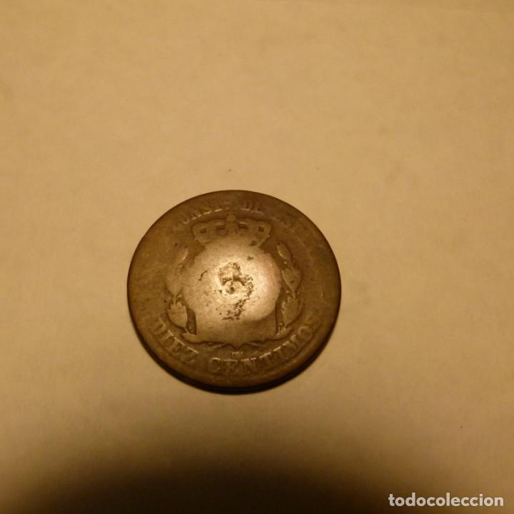 Monedas de Espa&ntilde;a: MONEDA DE 10 CENTIMOS DE ALFONSO XII CON MARCA DE PUNZ&Oacute;N - Foto 2