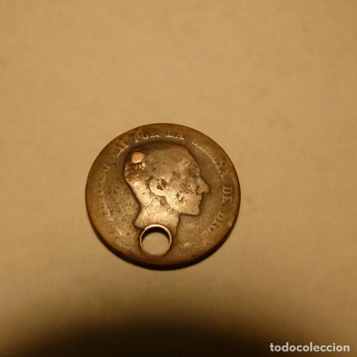 Monedas de Espa&ntilde;a: MONEDA DE 10 CENTIMOS DE ALFONSO XII CON RESELLO &rdquo;13&rdquo; - Foto 2
