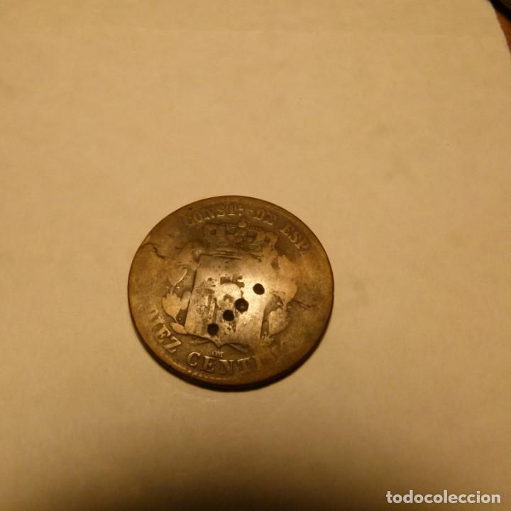 Monedas de Espa&ntilde;a: MONEDA DE 10 CENTIMOS DE ALFONSO XII CON MARCAS DE PUNZON - Foto 2