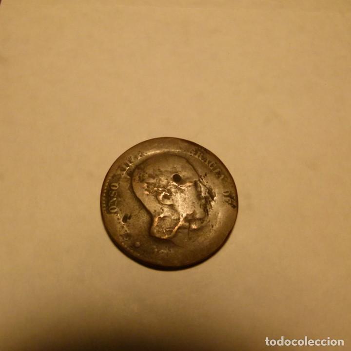 Monedas de Espa&ntilde;a: MONEDA DE 10 CENTIMOS DE ALFONSO XII CON RESELLO &rdquo;24&rdquo; - Foto 2