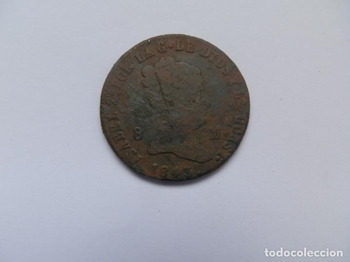 Monedas de Espa&ntilde;a: MONEDA DE ISABEL II - 8 Maravedis 1843. CECA Segovia - Foto 1