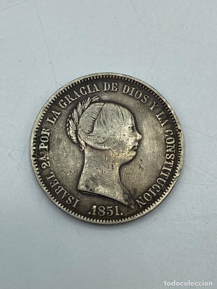 Monedas de España: MONEDA. ESPAÑA. ISABEL II. 20 REALES. 1851. PLATA. MADRID. PESO 25.79 GR. VER FOTOS - Foto 2 - 258872760