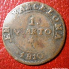 Monedas de España: 1 CUARTO QUARTO 1810 OCUPACIÓN NAPOLEÓNICA. Lote 259883940