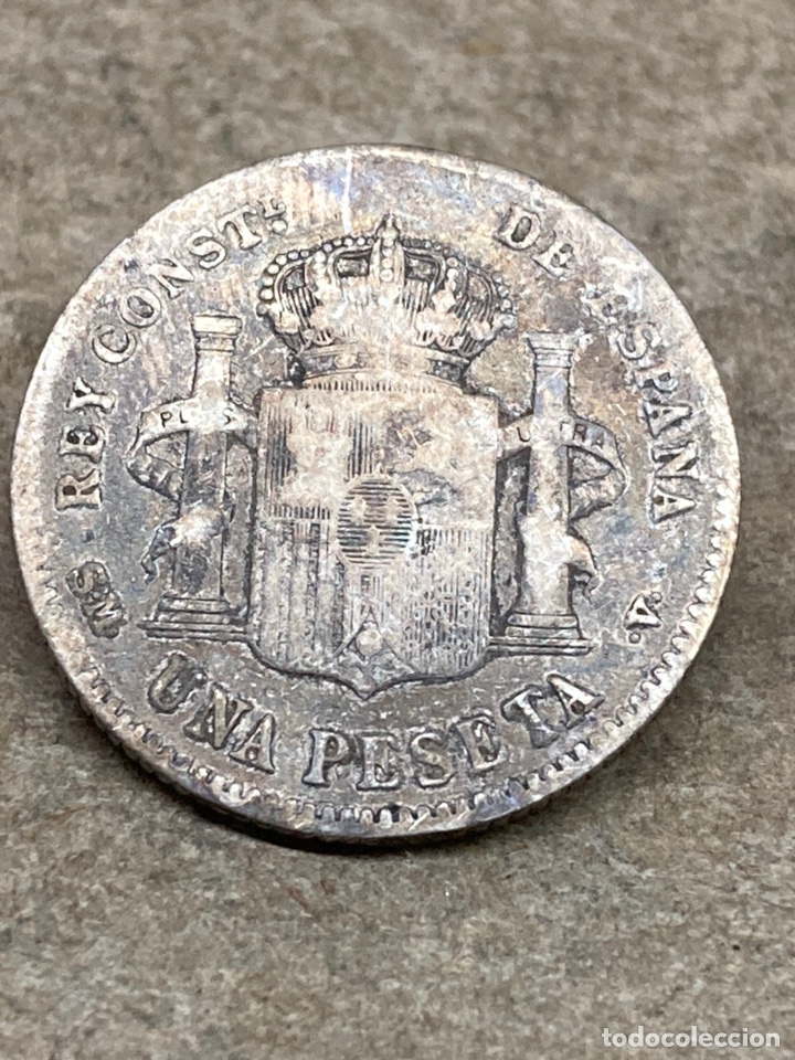 Monedas de Espa&ntilde;a: Moneda de plata Una peseta 1900 - Foto 2