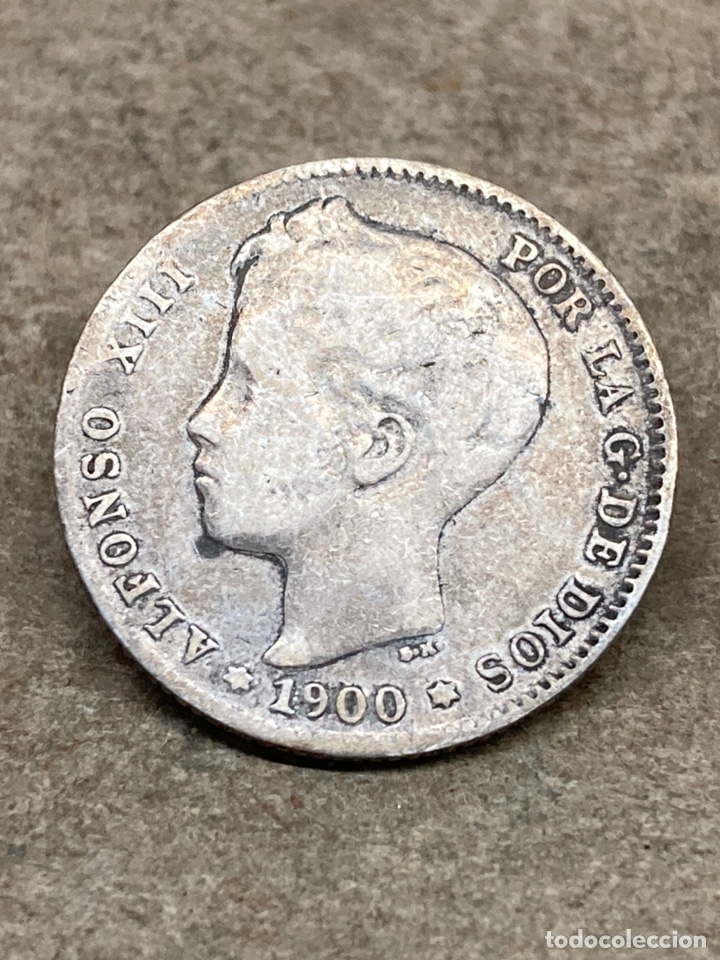 Monedas de Espa&ntilde;a: Moneda de plata Una peseta 1900 - Foto 1