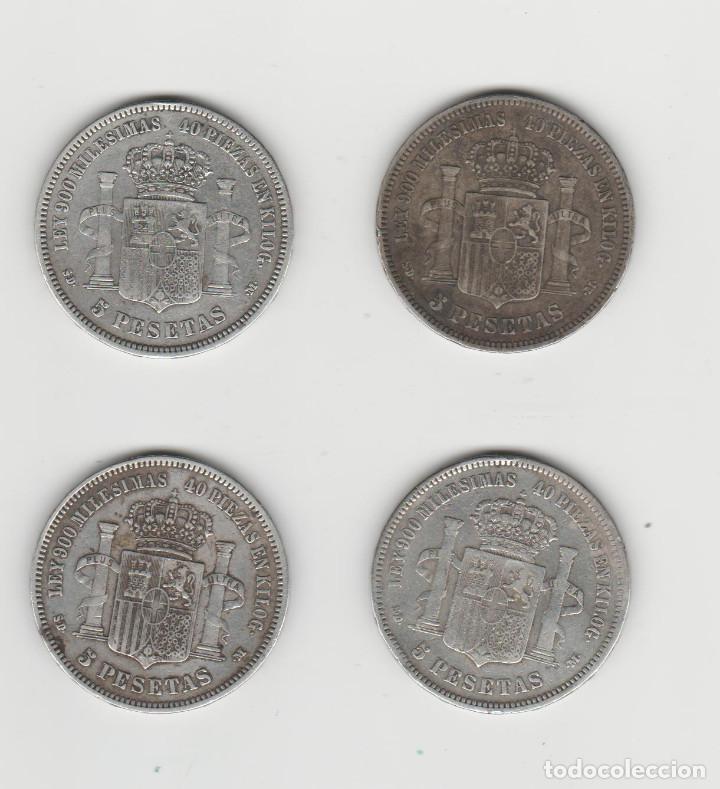 Monedas de España: LOTE DE 4 MONEDAS DE AMADEO I-5 PESETAS-1871*18-71 - Foto 2 - 262276965