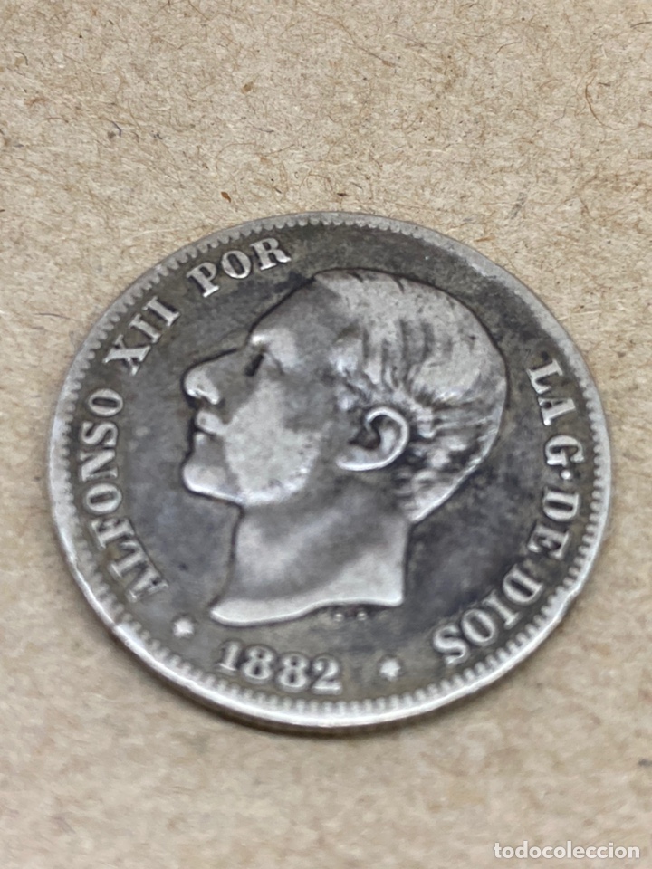 Monedas de Espa&ntilde;a: Moneda de plata 2pesetas 1882 - Foto 2