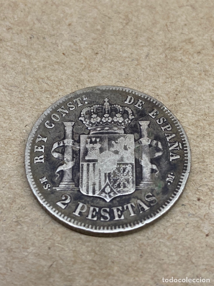 Monedas de Espa&ntilde;a: Moneda de plata 2pesetas 1882 - Foto 1