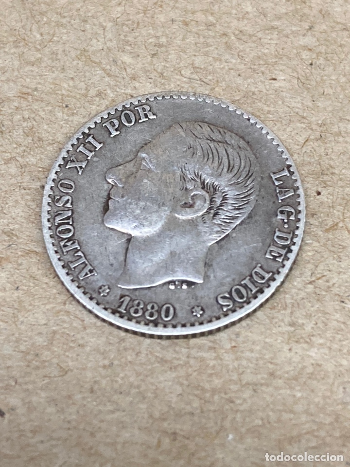 Monedas de Espa&ntilde;a: Moneda de plata 50cent 1880 - Foto 1