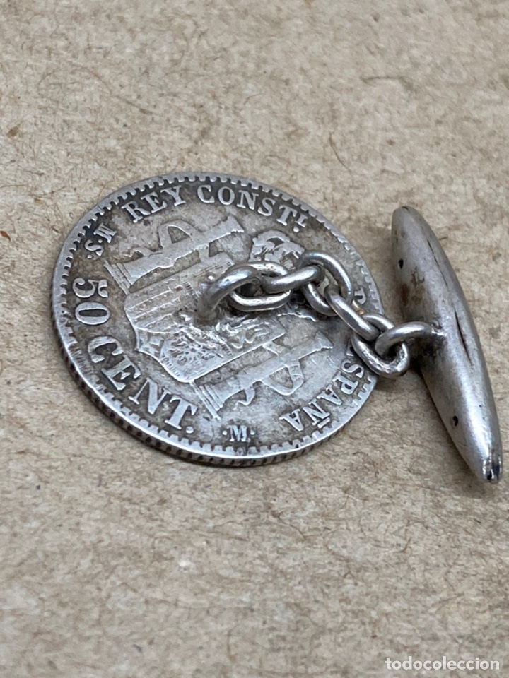 Monedas de Espa&ntilde;a: Moneda de plata 50 cent 1880 - Foto 2