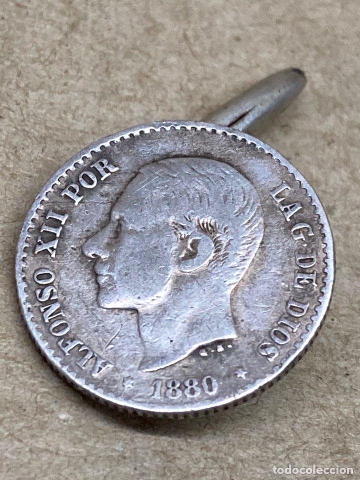 Monedas de Espa&ntilde;a: Moneda de plata 50 cent 1880 - Foto 1