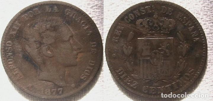 Monedas de Espa&ntilde;a: ESPA&Ntilde;A 10 CENTIMOS 1877 (E18) - Foto 1