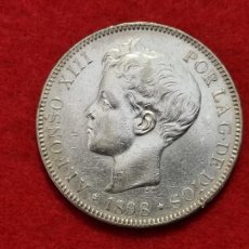 Monedas de España: MONEDA 5 PESETAS 1898 ALFONSO XIII ESTRELLAS VISIBLES 18 98 DURO PLATA EBC- ORIGINAL D2857