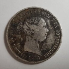 Monedas de España: MONEDA 20 (VEINTE) REALES - 1850 - MADRID - CL - ISABEL II - PLATA - CON PUNTO BAJO LA A DE 2ª. Lote 265896393