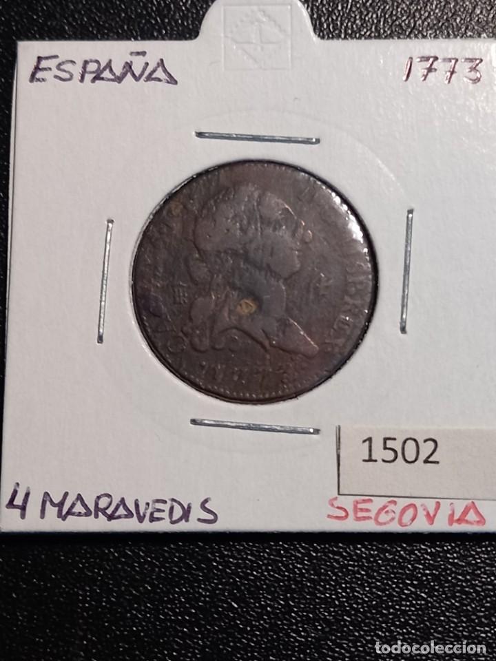 Monedas de Espa&ntilde;a: Espa&ntilde;a 4 maraved&iacute;s 1773 Segovia - Foto 3
