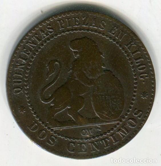 Monedas de Espa&ntilde;a: 2 (DOS) CENTIMOS GOBIERNO PROVISIONAL A&Ntilde;O 1870 - Foto 1