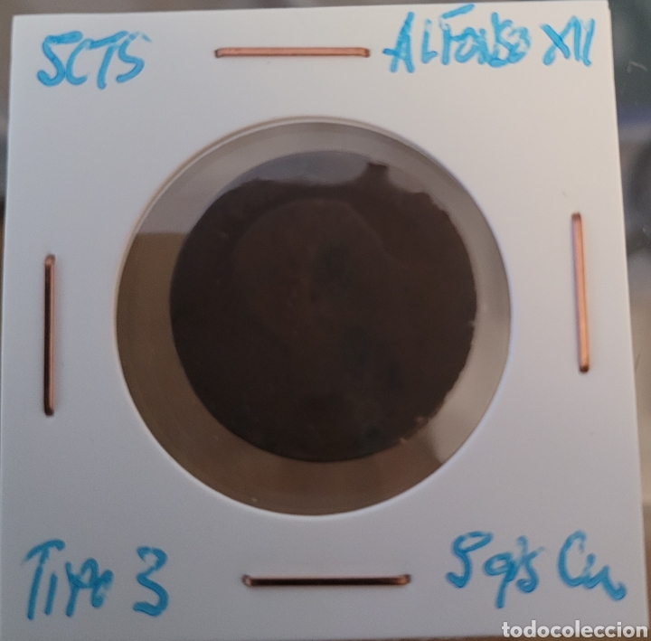 Monedas de Espa&ntilde;a: Moneda de Espa&ntilde;a 5 c&eacute;ntimos Alfonso XII 5grsCu - Foto 1