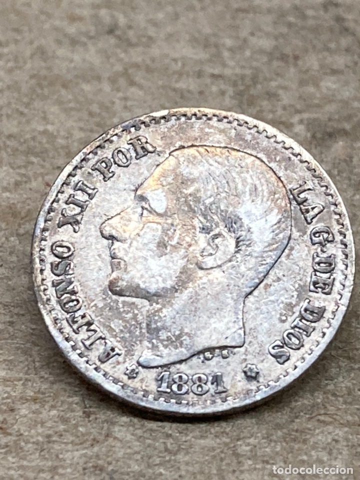Monedas de Espa&ntilde;a: Moneda de plata 50cent 1881 - Foto 2