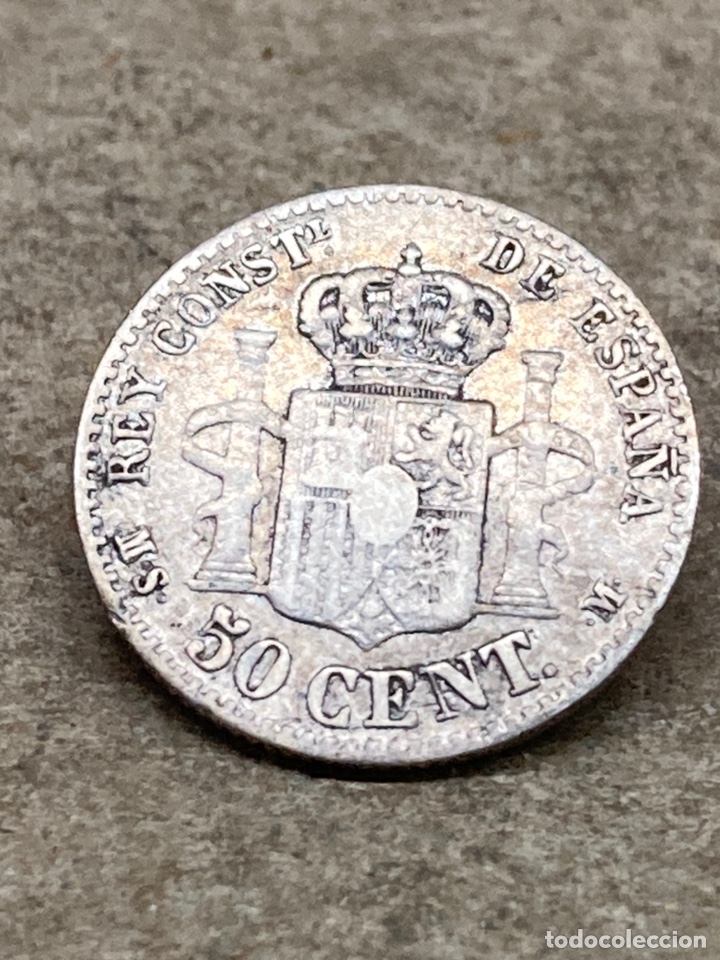 Monedas de Espa&ntilde;a: Moneda de plata 50cent 1881 - Foto 1