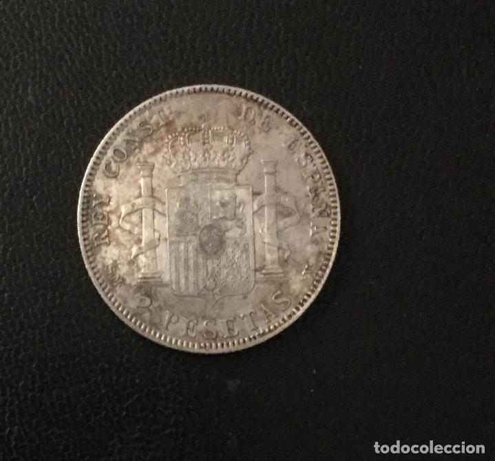 Monedas de España: ESPAÑA ALFONSO XIII , 2 PESETAS DE PLATA DE 1905 *19-05 - Foto 2 - 269268928
