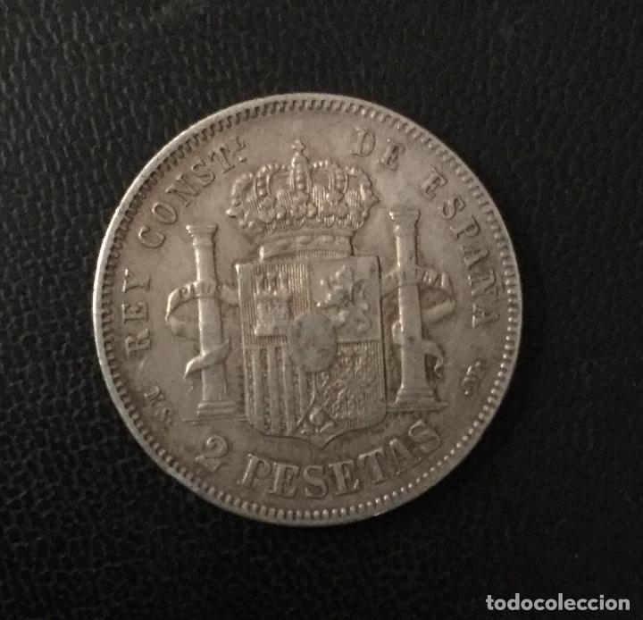 Monedas de España: ESPAÑA , ALFONSO XII , 2 PESETAS DE PLATA DE 1882 * 18-82 - Foto 2 - 269269793