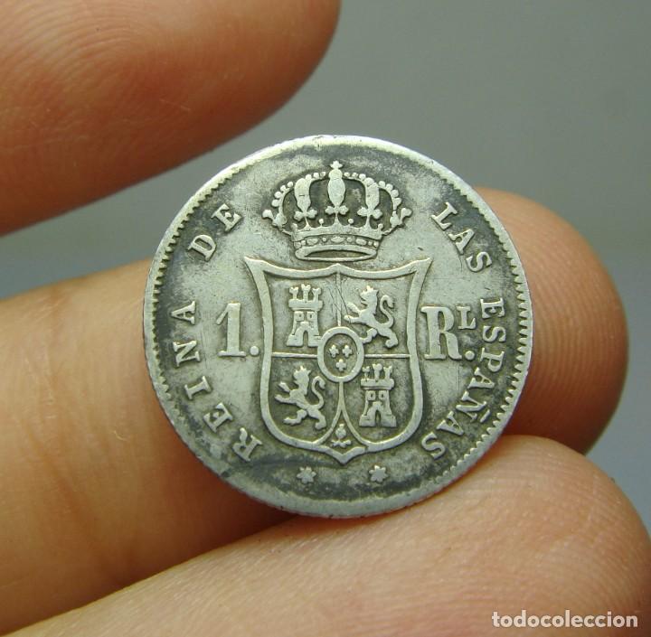 Monedas de Espa&ntilde;a: 1 Real. Plata. Isabel II. Madrid - 1853 - Foto 2