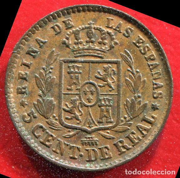 Monedas de Espa&ntilde;a: 5 CENTIMOS DE REAL - ISABEL II - 1862 SEGOVIA - Foto 2