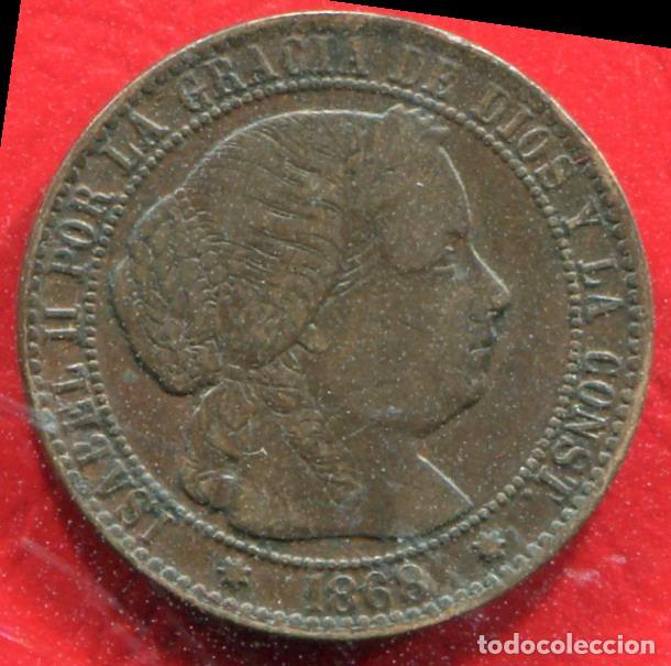 Monedas de Espa&ntilde;a: 1 CENTIMO DE ESCUDO - ISABEL II - 1868 BARCELONA - Foto 1